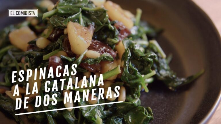 Espinacas a la catalana receta