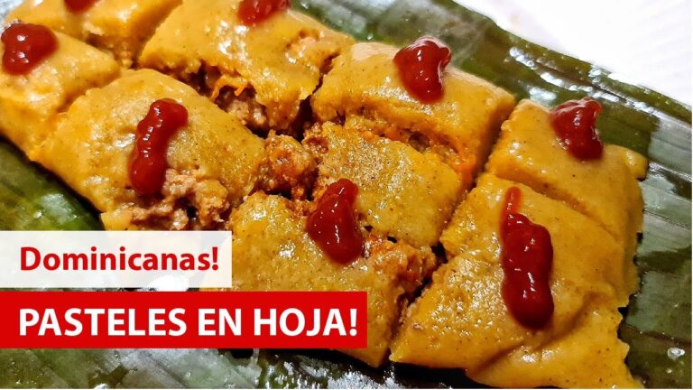 Receta de pastel en hoja dominicano