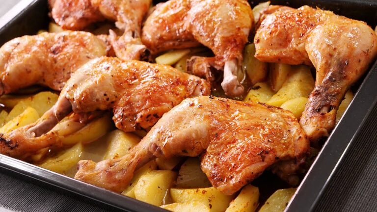 Receta pollo al horno con patatas