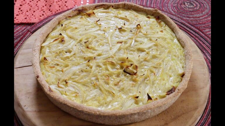 Receta quiche de cebolla