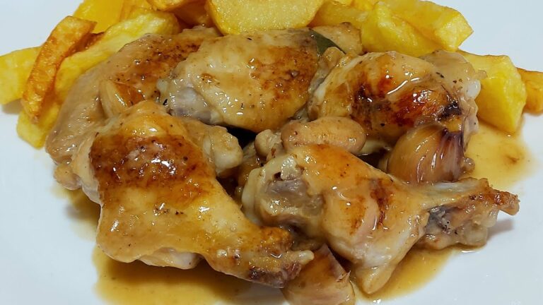 Receta pollo al ajillo con patatas